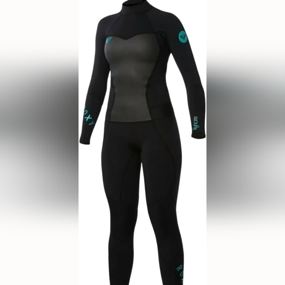 Roxy Other - Roxy Syncro 4/3 mm Size 6 Black Wetsuit with Teal Details